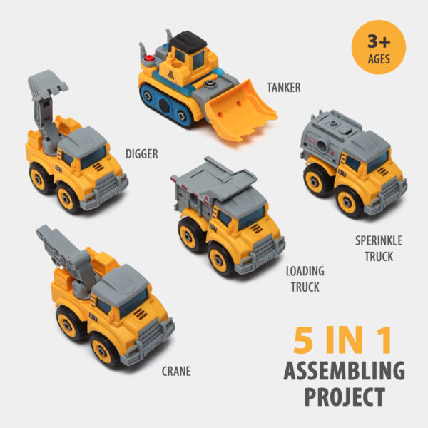 5 in 1 Assembling Construction Toy for Kids - www.bellaqueeni.in
