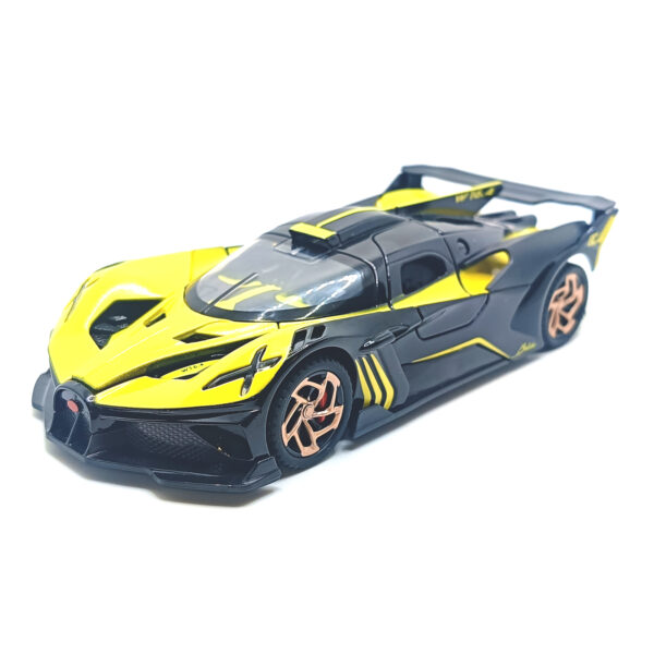 1:32 Bugatti Bolide Die-Cast Model – Yellow & Black Supercar Toy - www.bellaqueen.in