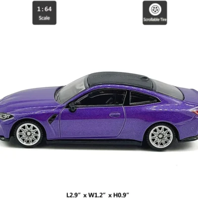 CCA BMW M4 Diecast Car Model – Premium Metal Sports Coupe Miniature (Purple) - www.bellaqueen.in