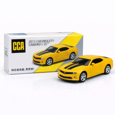 CCA 2013 Chevrolet Camaro SS Diecast Car Model – Premium Metal Muscle Car Miniature (Yellow with Black Stripes) - www.bellaqueen.in