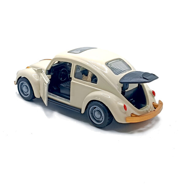 1967 Volkswagen Beetle Diecast Model Car – 1:36 Scale Classic Metal Body Vintage Car with Pull Back Action (Cream) www.bellaqueen.in