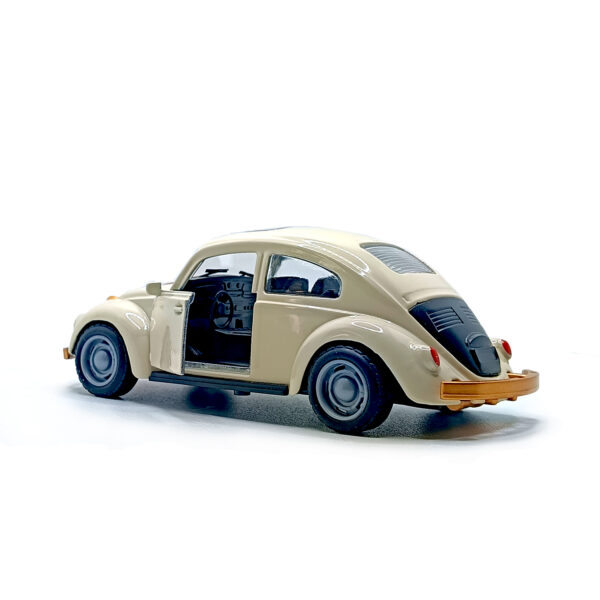 1967 Volkswagen Beetle Diecast Model Car – 1:36 Scale Classic Metal Body Vintage Car with Pull Back Action (Cream) www.bellaqueen.in