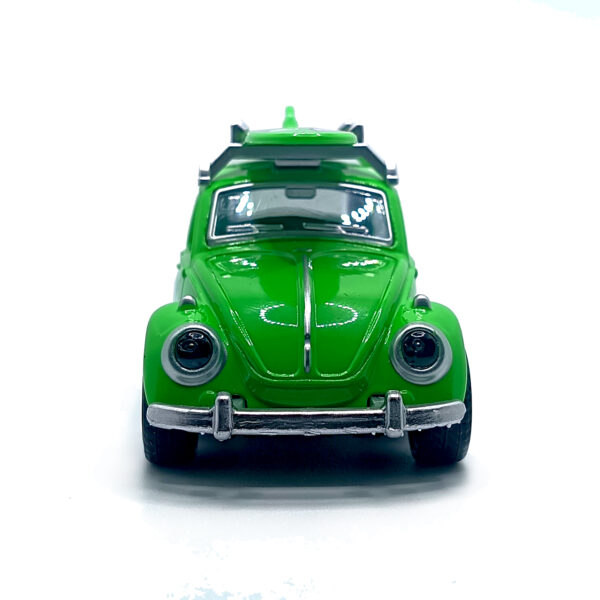 Volkswagen Beetle Surf Edition Diecast Model – 1:36 Scale Metal Body Classic Car with Roof Surfboard & Pull Back Action (Green) www.bellaqueen.in