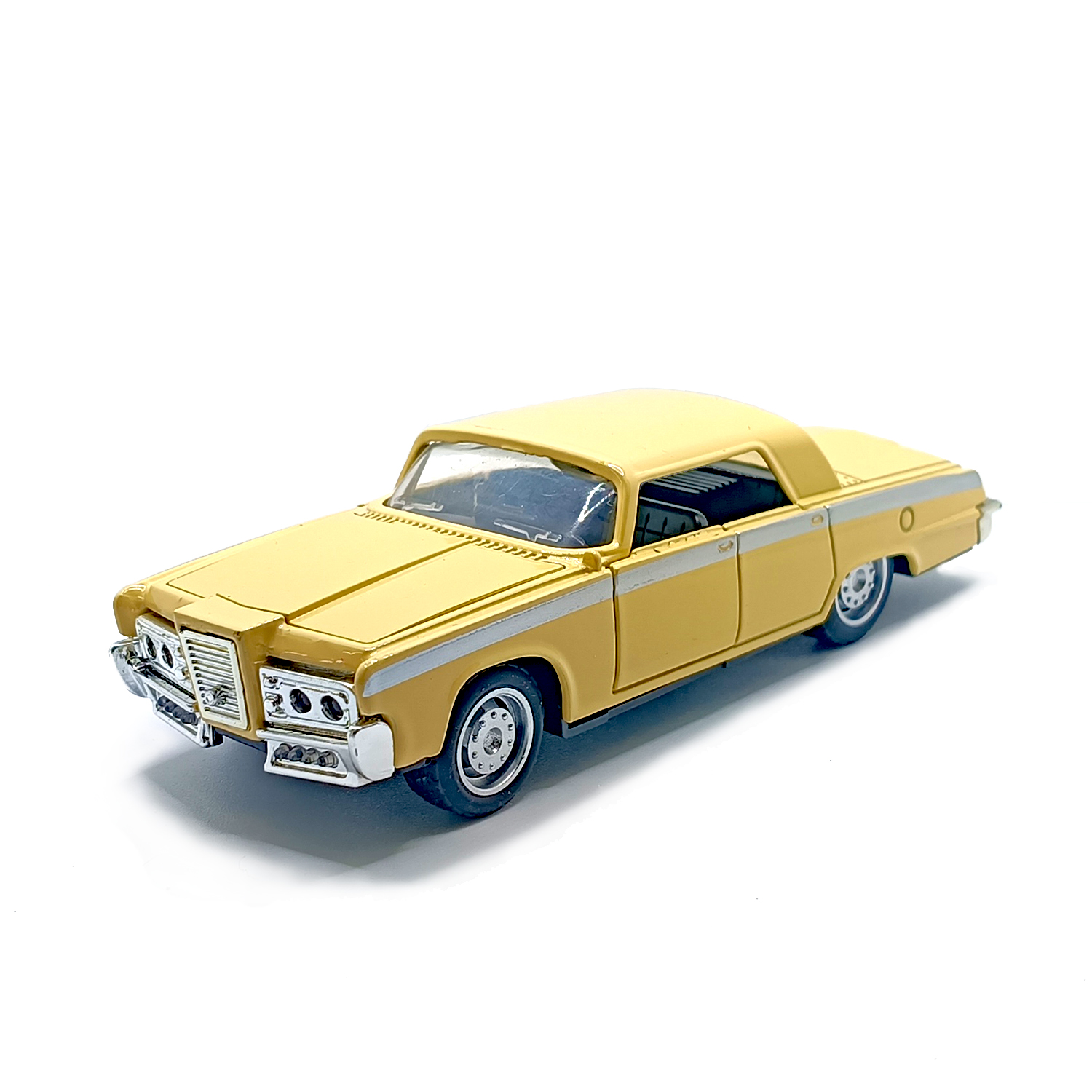 1965 Chrysler Imperial Crown Coupe Diecast Model Car – 1:32 Scale Classic Luxury Metal Body Vintage Car with Pull Back Action (Gold) www.bellaqueen.in