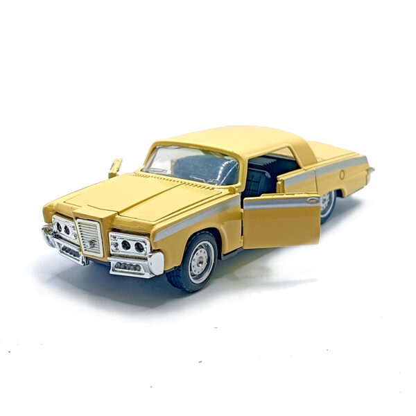 1965 Chrysler Imperial Crown Coupe Diecast Model Car – 1:32 Scale Classic Luxury Metal Body Vintage Car with Pull Back Action (Gold) www.bellaqueen.in