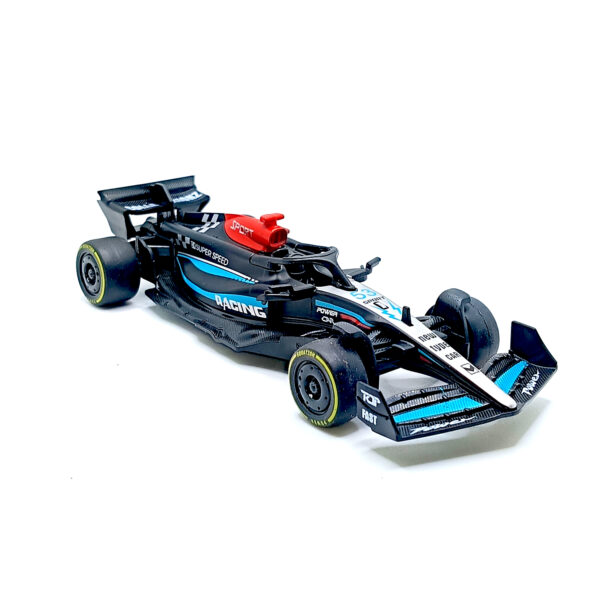 Mercedes AMG F1 Racing Car Metal Body Diecast Model Scale 1:36 – Pull Back Drive (Black & Blue) www.bellaqueen.in