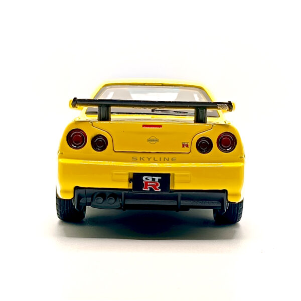Nissan Skyline GT-R R34 Spoon Sports Edition Diecast Car 1:32 Scale Model – Premium Metal Racing Miniature (Blue & Yellow) - www.bellaqueen.in