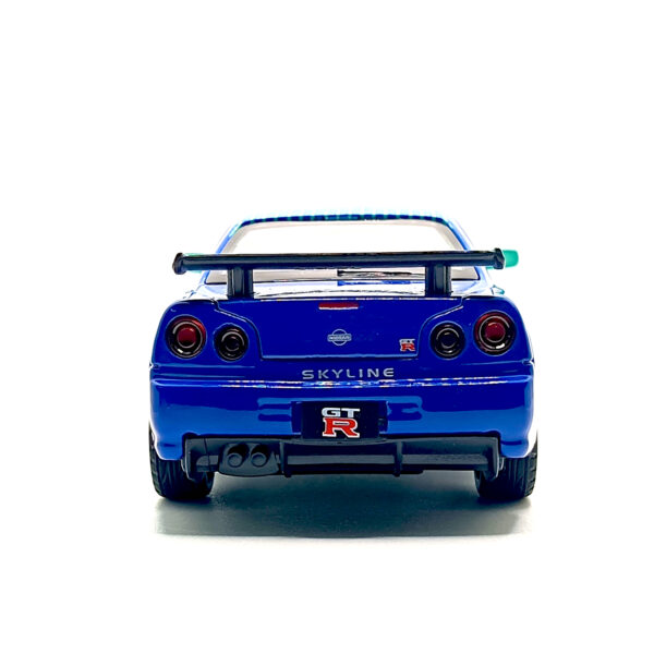 Nissan Skyline GT-R R34 Spoon Sports Edition Diecast Car 1:32 Scale Model – Premium Metal Racing Miniature (Blue & Cyan) - www.bellaqueen.in