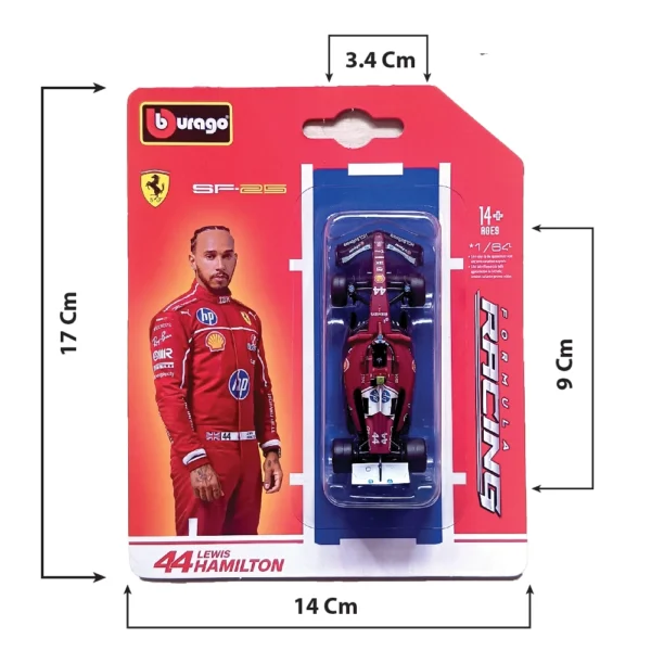 Bburago 1:64 Ferrari SF-25 – Lewis Hamilton #44 Die-Cast Formula 1 Car (Official Licensed F1 Model)-Bellaqueen.in