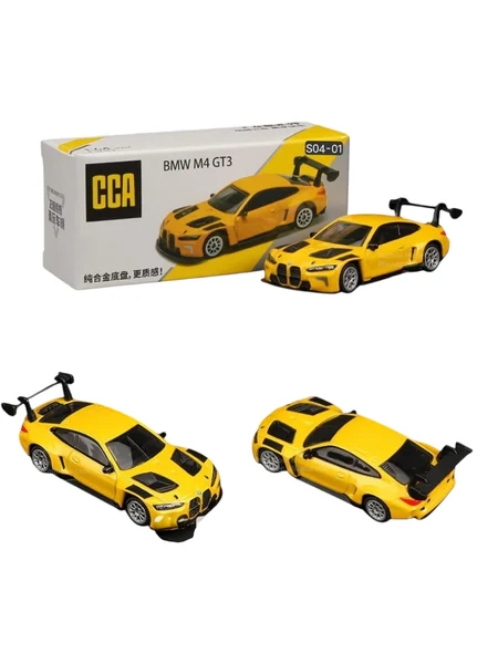 CCA BMW M4 GT3 Diecast Car Model – Premium Metal Racing Sports Car Miniature (Yellow)- www.bellaqueen.in