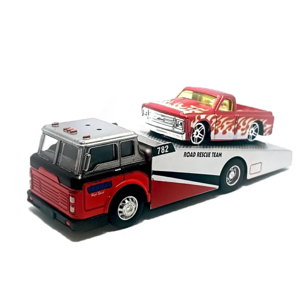 Road rescue carrier truck with pickup truck Diecast | Scale 1:64-www.bellaqueen.in