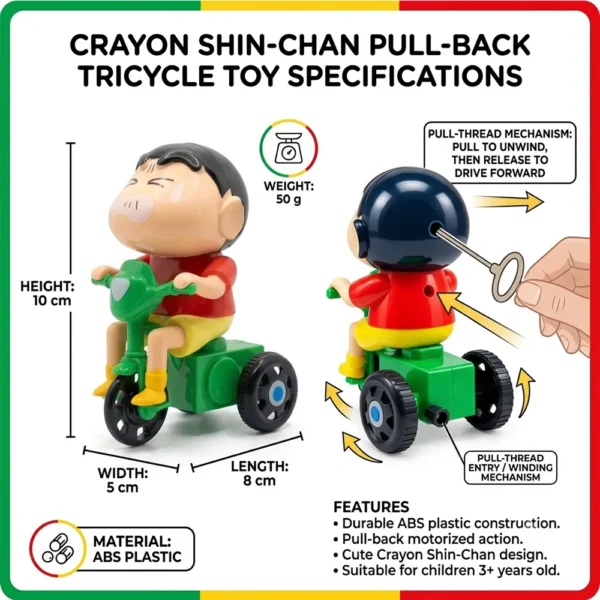 Shinchan Cartoon Character Tricycle Toy for Kids - www.bellaqueen.in